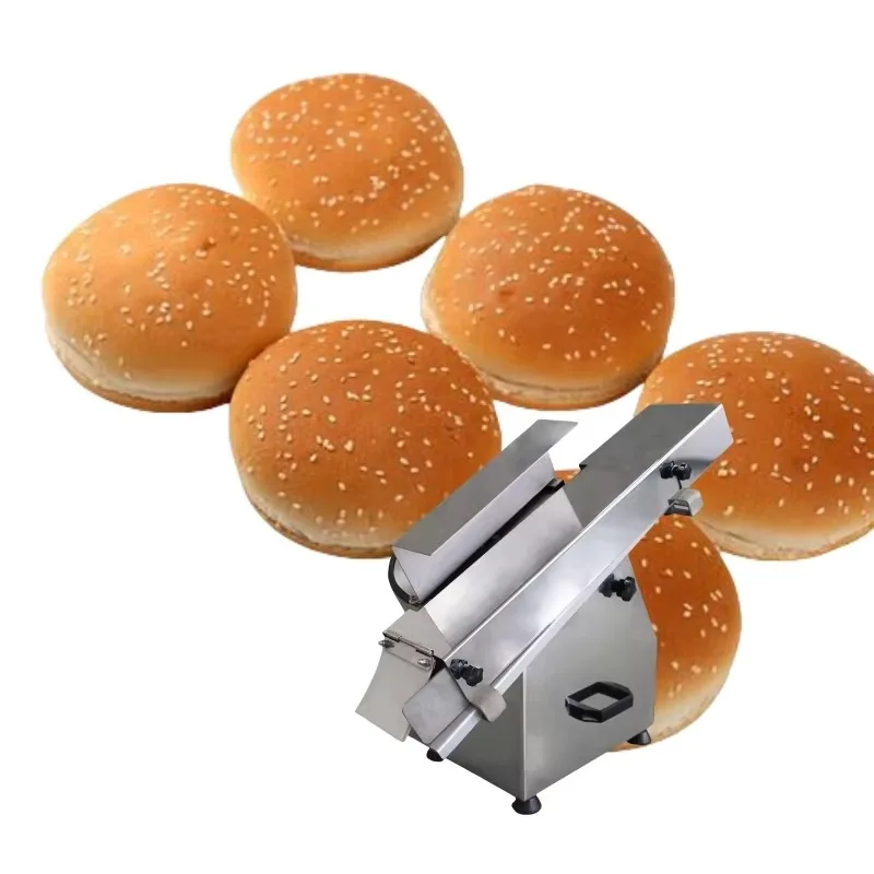 2024 Fully Automatic Bun Slicer Machine Hamburger Burger Bread Making Machine