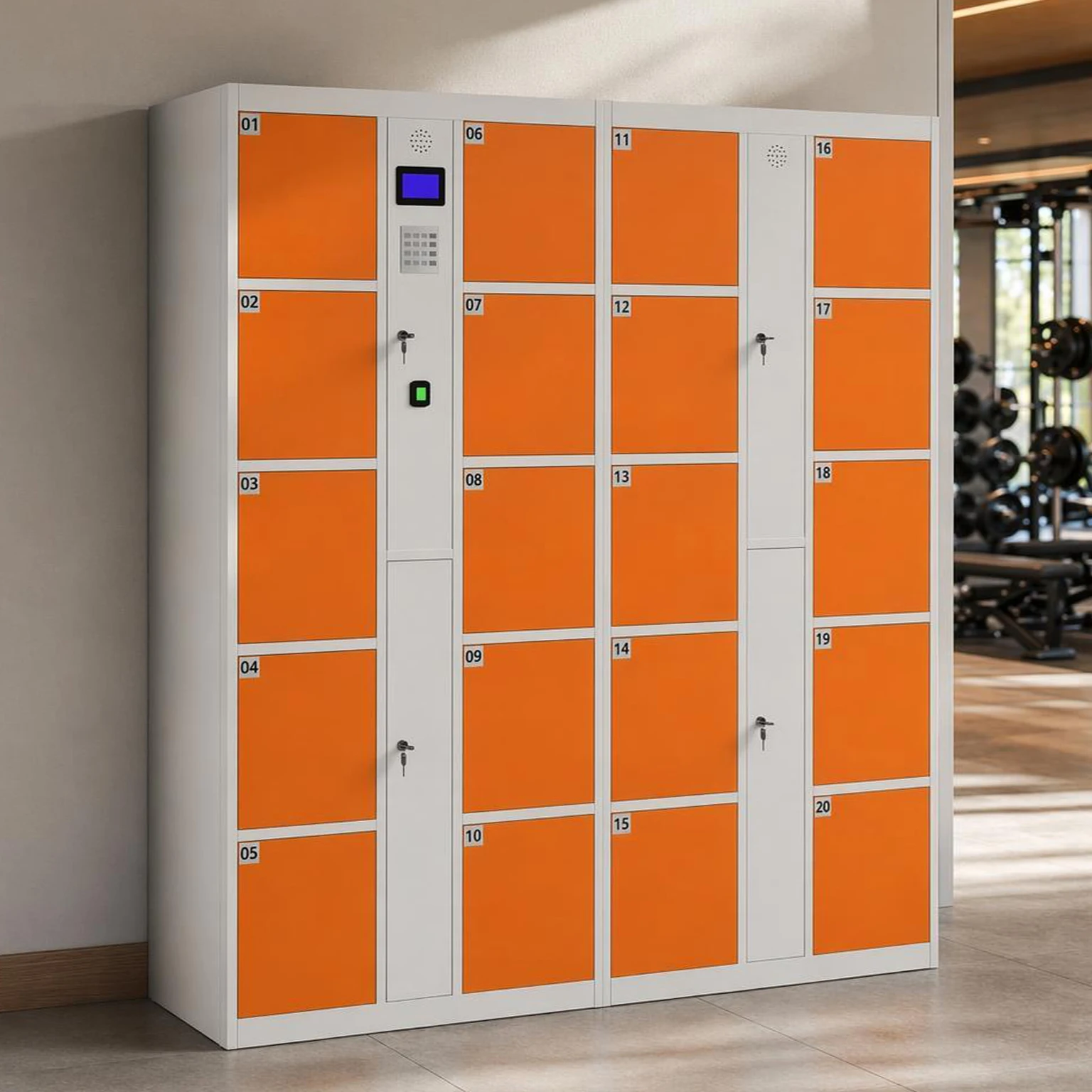 Smart Locker Solution Recyclable Materials Outdoor Metal Barcode Digital Lock Self Service Rental Luggage Storage Cabinet System
