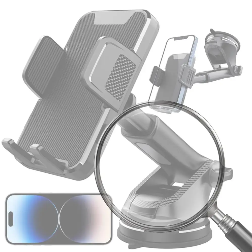 

Держатель для телефона в машину на присоске с поворотом на 360 градусов ° Вращающаяся подставка для телефона на приборную панель, крепление на лобовое стекло для грузовиков, автодомов и других транспортных средств