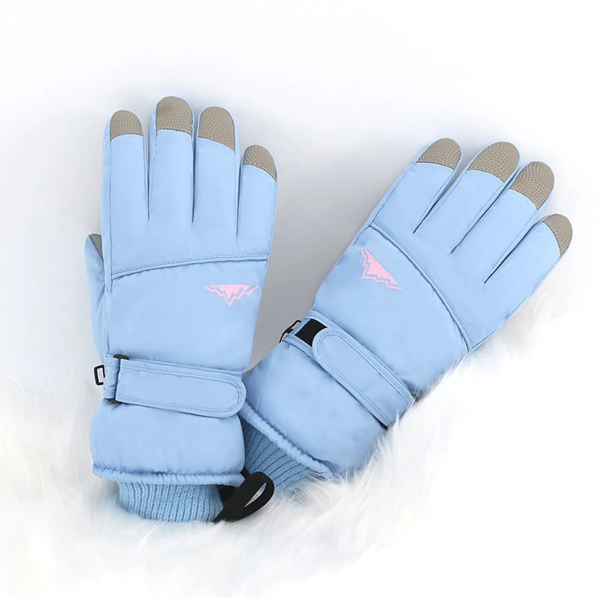 Velvet Thickened Ski Gloves Touch Screen Windproof Waterproof Outdoor Motorcycle Riding Fishing Warm Men's And Women's Gloves