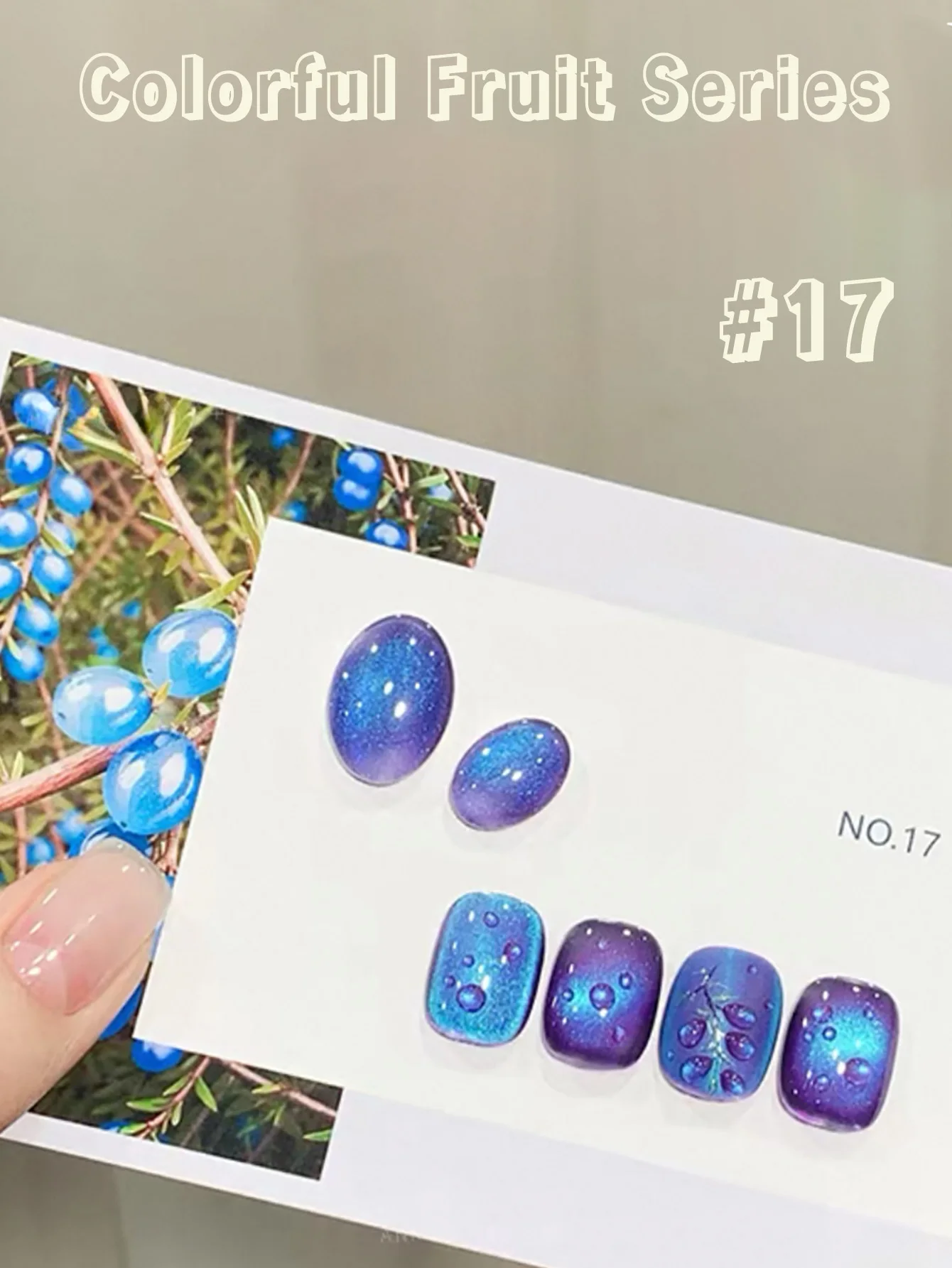 

1-20 шт. ZH, хит продаж, летняя подарочная коробка с фруктами, гель-лак для ногтей «кошачий глаз», красочные фруктовые серии, стеклянные бусины, принадлежности для ногтей «кошачий глаз»