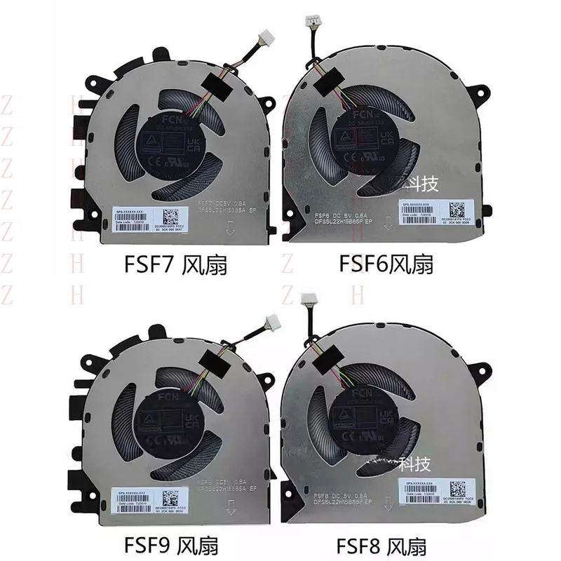 

ZZHH For HP TPN-C176 FSF8 FSF9 FSF6 FSF7 Laptop Cooling Cooloer Fan