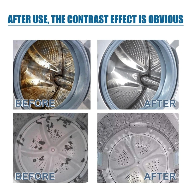 H7EA 12pcs Laundry Machine Cleaning Powerful Formula for Deep Cleaning Every Corner