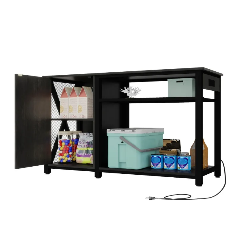 Heavy-duty 55-75 Gallon Aquarium Rack with Power Outlet Fish Tank Accessories Storage Cabinet 880 Lb Capacity