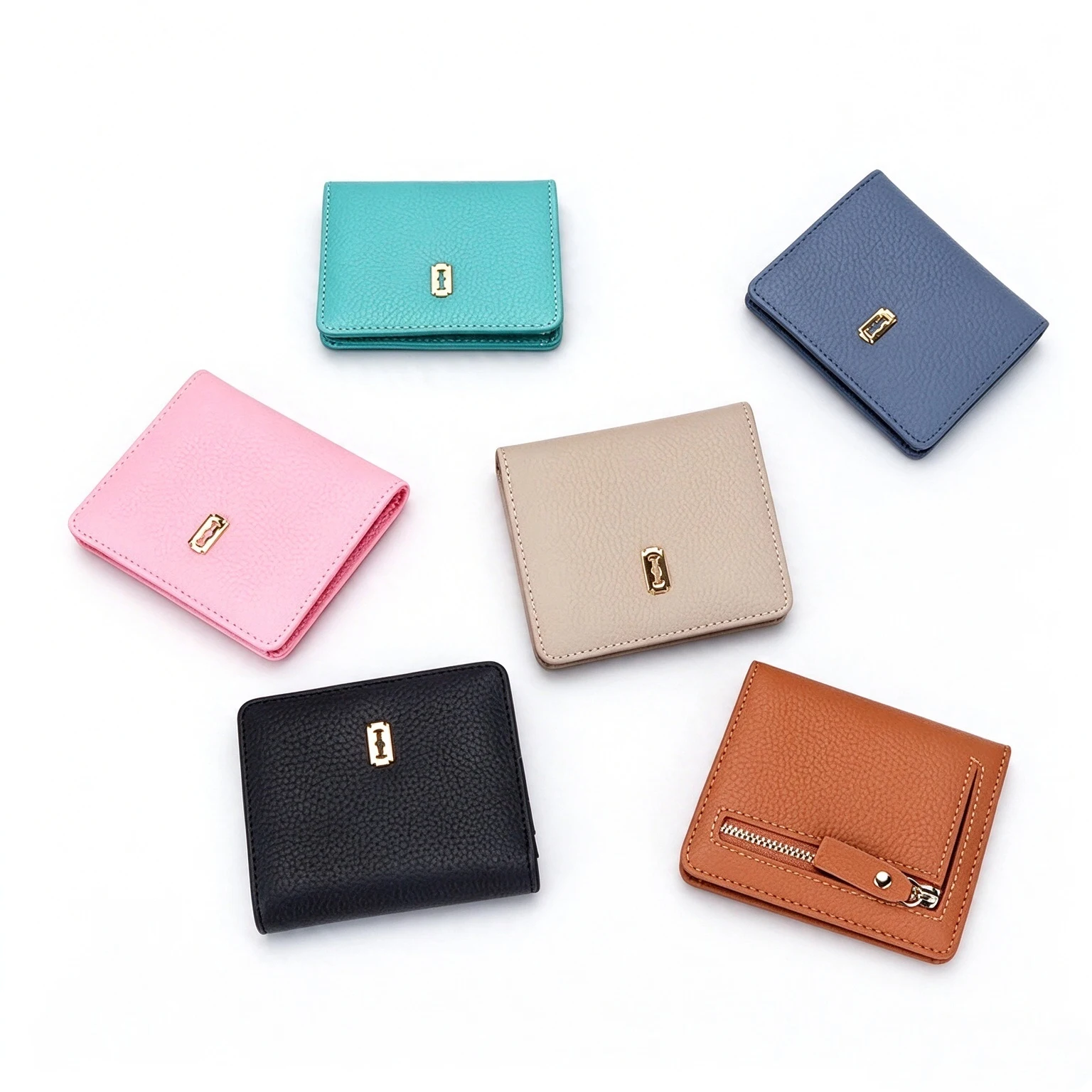 Coin Purse Genuine Cow Leather Short Wallet Women's Purses Versatile Small Wallets Multiple Card Slots Card Holder Slim Wallet
