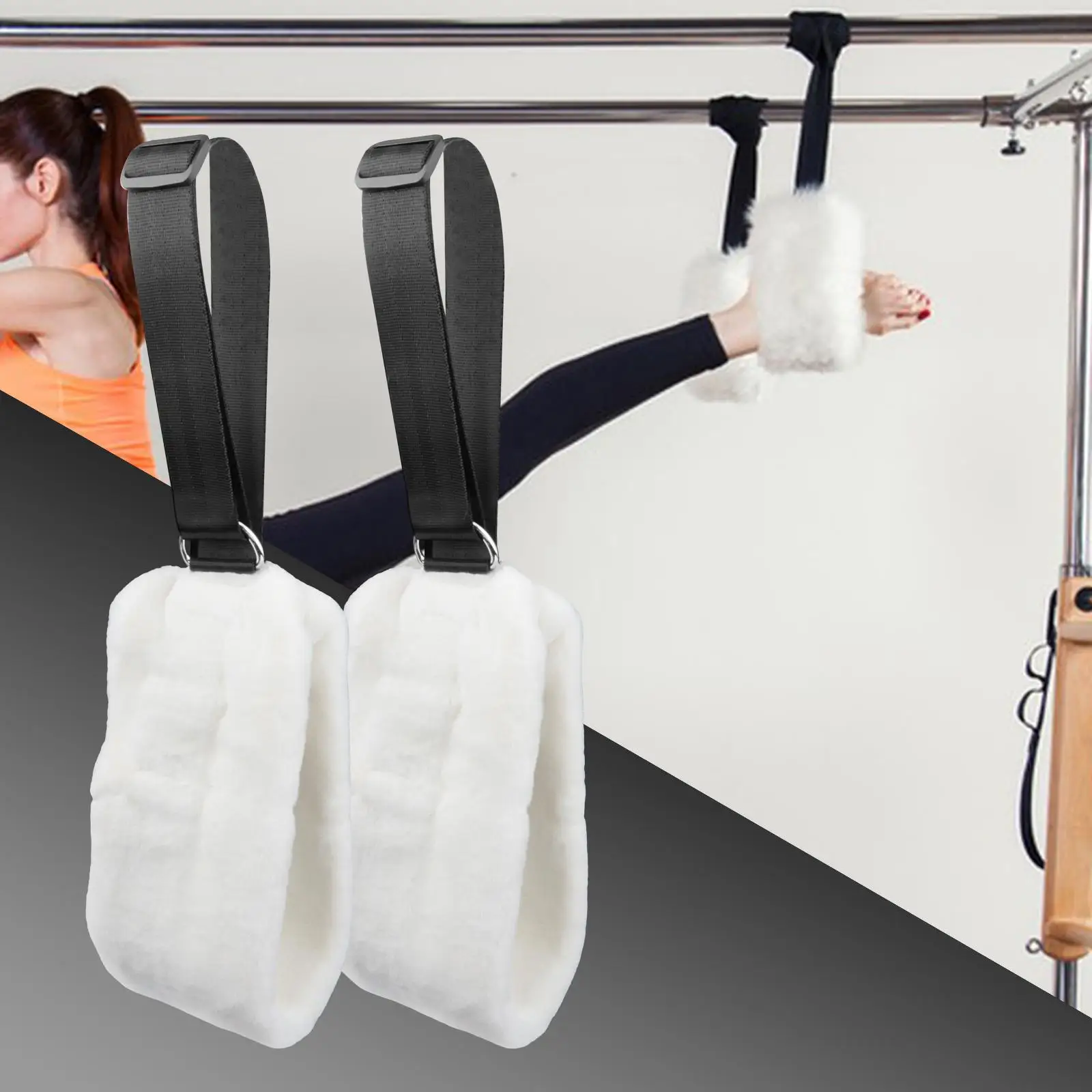 2 correas reformadoras de Pilates correas flexibles de felpa para Yoga, accesorios para equipos de Pilates, correas de ejercicio para estudio
