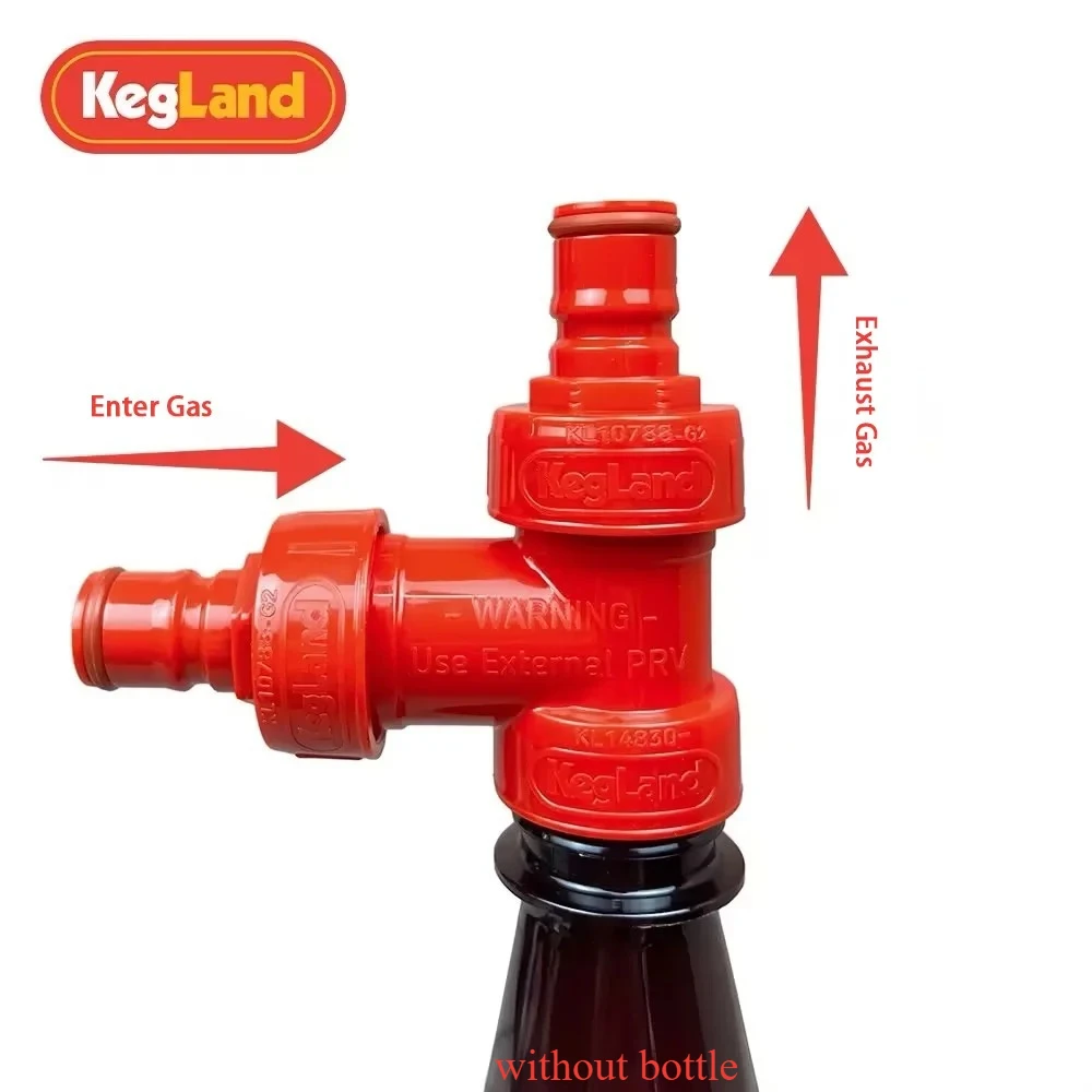 KegLand Inlet Gas Outlet Beer Kits with Carbonation Cap Tee Adapter (Include 6.35*9.5mm Tube) Home Brewing