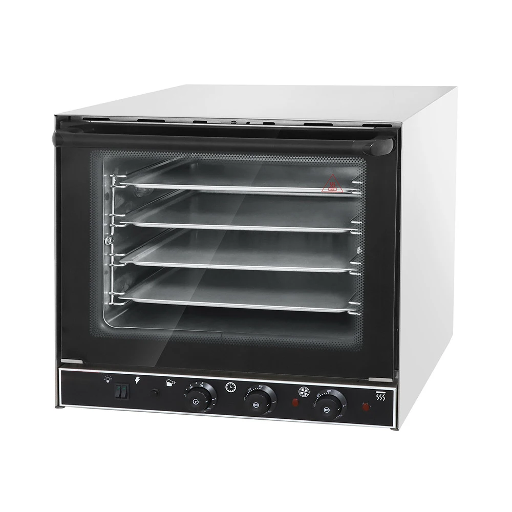 

Электрические коммерческие 4-лоновые духовки, хлебобулочное оборудование, конвекционная печь со столешницей, встроенные духовки с функцией пара