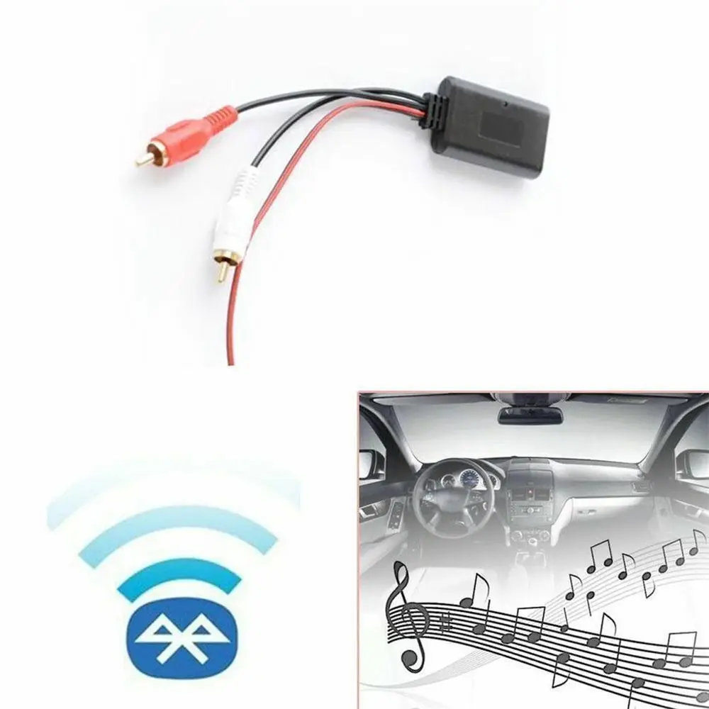 Universal Play Wireless Music Bluetooth Receiver Module 2 RCA Cable AUX Receiver Wireless Bluetooth Module Car Parts Replacement