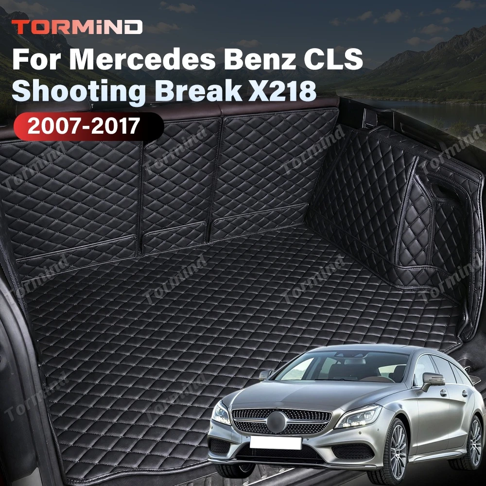 Tormind For Mercedes Benz CLS Shooting Break X218 2007-2017 16 Car Trunk Mats Cargo Liner Car Backrest Pad Interior Accessories