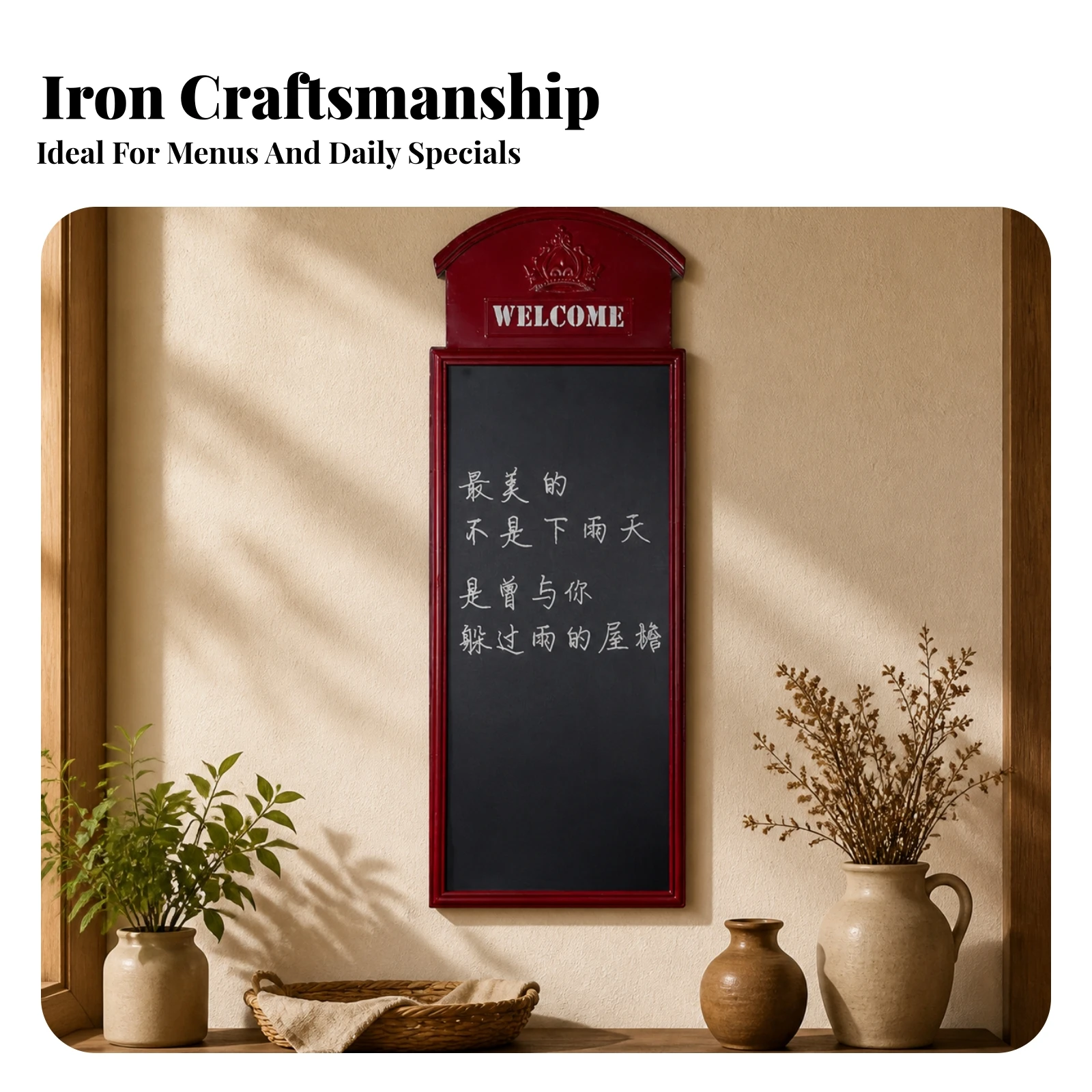 chalkboard-sign-with-frame-vertical-iron-writing-board-freestanding-chalkboard-multi-purpose-easy-to-clean-for-business-owners