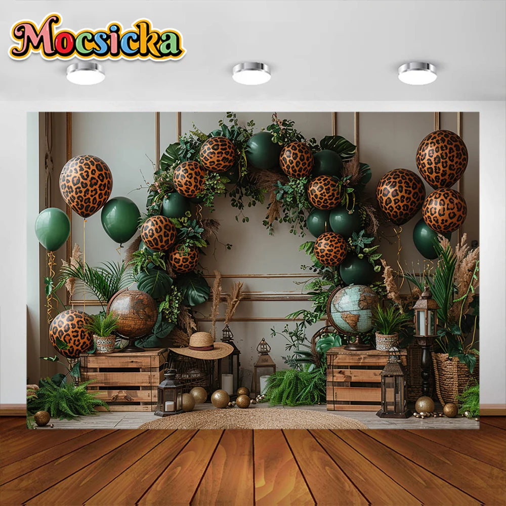 Safari Jungle Photography Background Forest Animals Woodland Kids Children Birthday Party Portrait Decor Backdrop Photo Studio