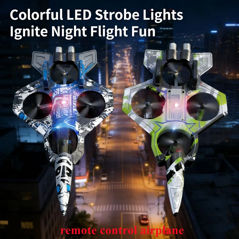 New Remote Control Plane Foam 2.4G Stunt Glider Fighter Radio Control Airplane Toys Hobby Toy with Light 360 ° Rolling Stunt