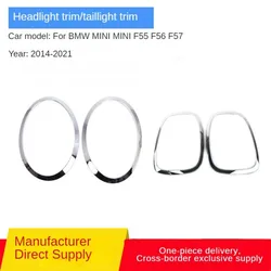 2/1pc Front Headlight Bezel Trim Ring For MINI COOPER F55F56F57 2014-2021 51137300631 51137300632 Tail Light Frame 51712285495