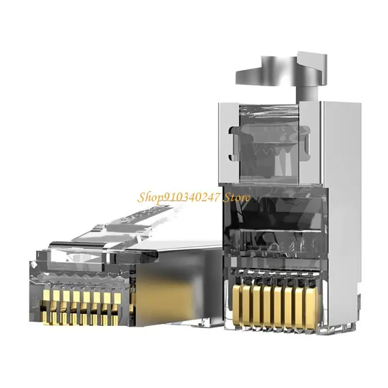 موصلات الشبكات العالمية Q22A متوافقة مع الأسلاك الصلبة المجدولة PVC بسرعة 10 جيجابت #4