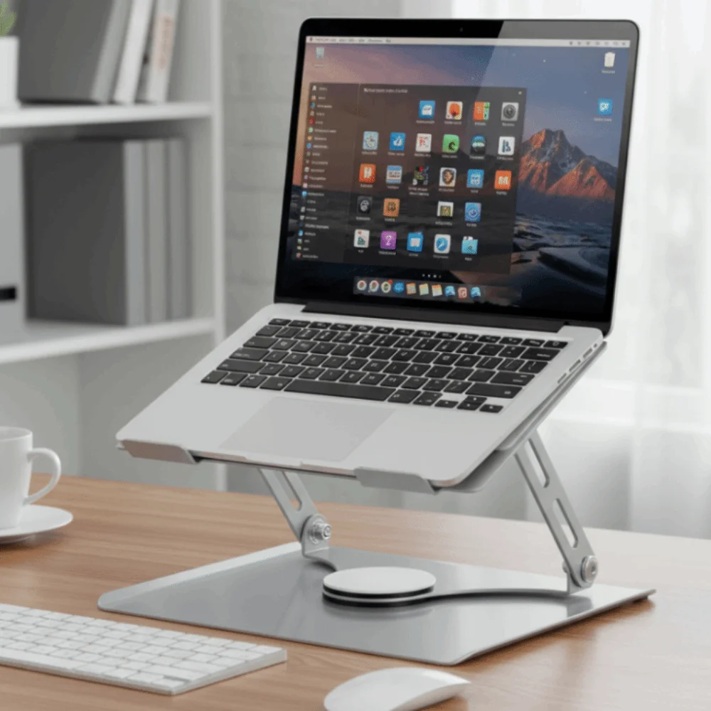 360 °   مروحة تبريد قابلة للدوران للكمبيوتر المحمول، قابلة للطي وقابلة للتعديل، قاعدة تبريد للكمبيوتر المحمول، حامل تبريد محمول #5