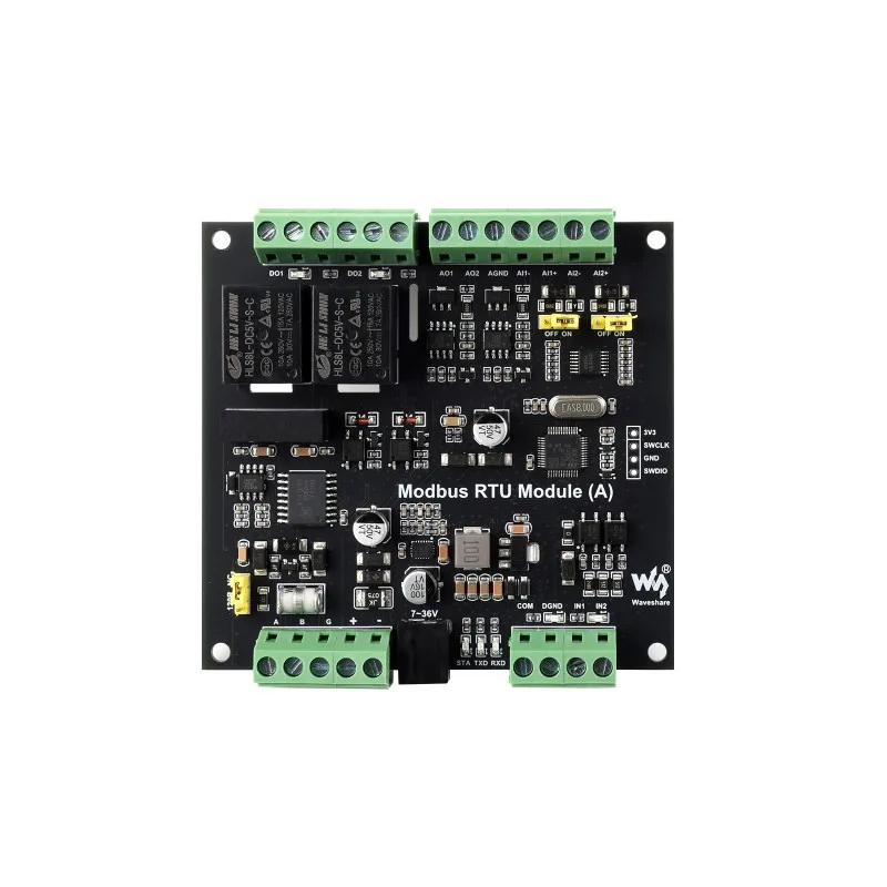 Waveshare Modbus RTU Module (A),Industrial Modbus RTU Mixed Input And Output Module,Multiple Isolation Protection Circuits