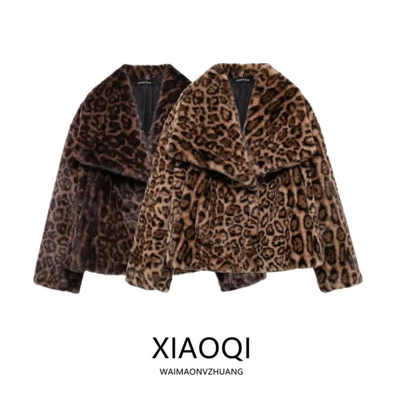 

Fashionable Versatile Short Artificial Fur Effect Jacket 2024 Winter New Arrival Women's Clothing Loose Fit Regular Length