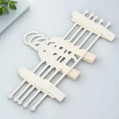 

5pcs Adjustable Pants Hanger Sturdy Clamps for Skirts Pants Short Skirts Drying Rack Clothes ganizer Storage Solution Plastic