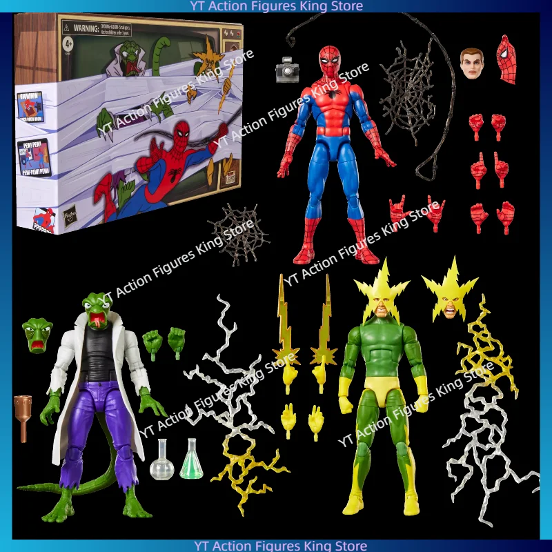 In Stock Hasbro Marvel Comics 6 Inch Suit Lizard Professor Spider-Man Electric Man Action Figure Toy Collection Gift