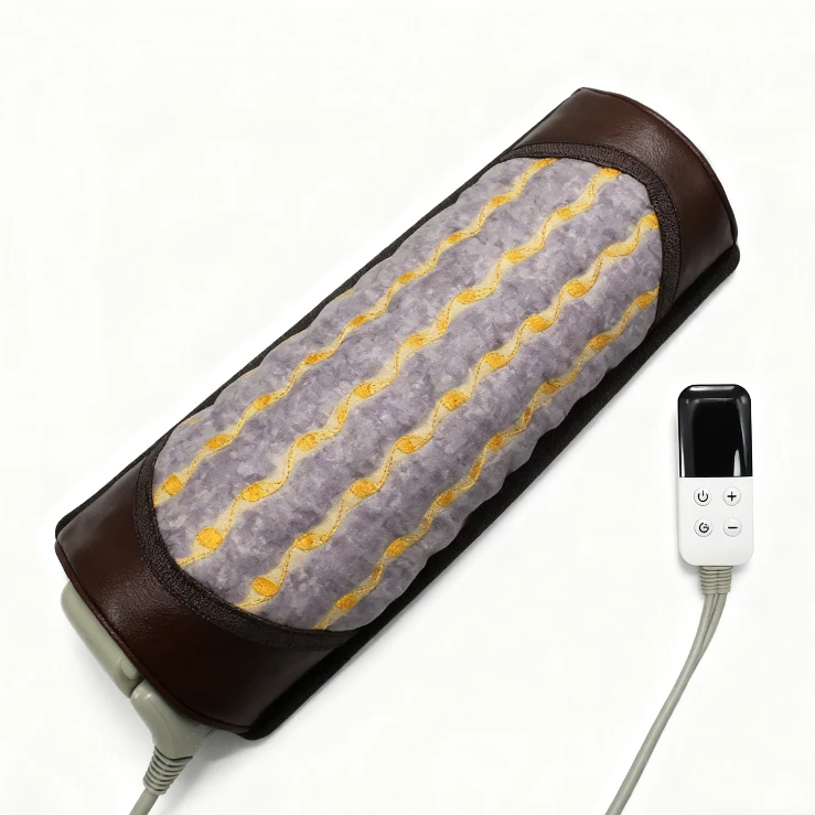 

Amethyst Heating Pillow with Negative Ion Therapy - Natural Germanium Massager for Neck Back Pain Relief, Stress Relief and Deep