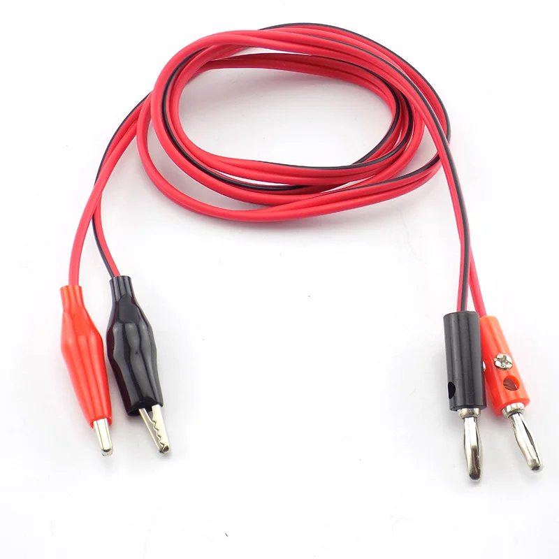 1/2 Pair 4mm Banana Plug with Alligator Clip electric to AV Electrical Clamp Test Lead cord Cable Connectors wire for Multimeter