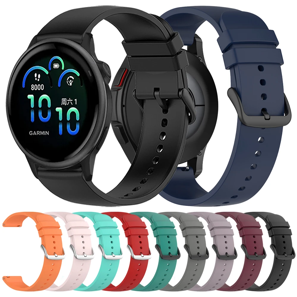 22mm 20mm Silikon Band Für Garmin Aktive 6 5 Forerunner 265 570 165 255 Musik Armband Für Garmin Vivoactive 5 6 4 Venu3 2 Strap