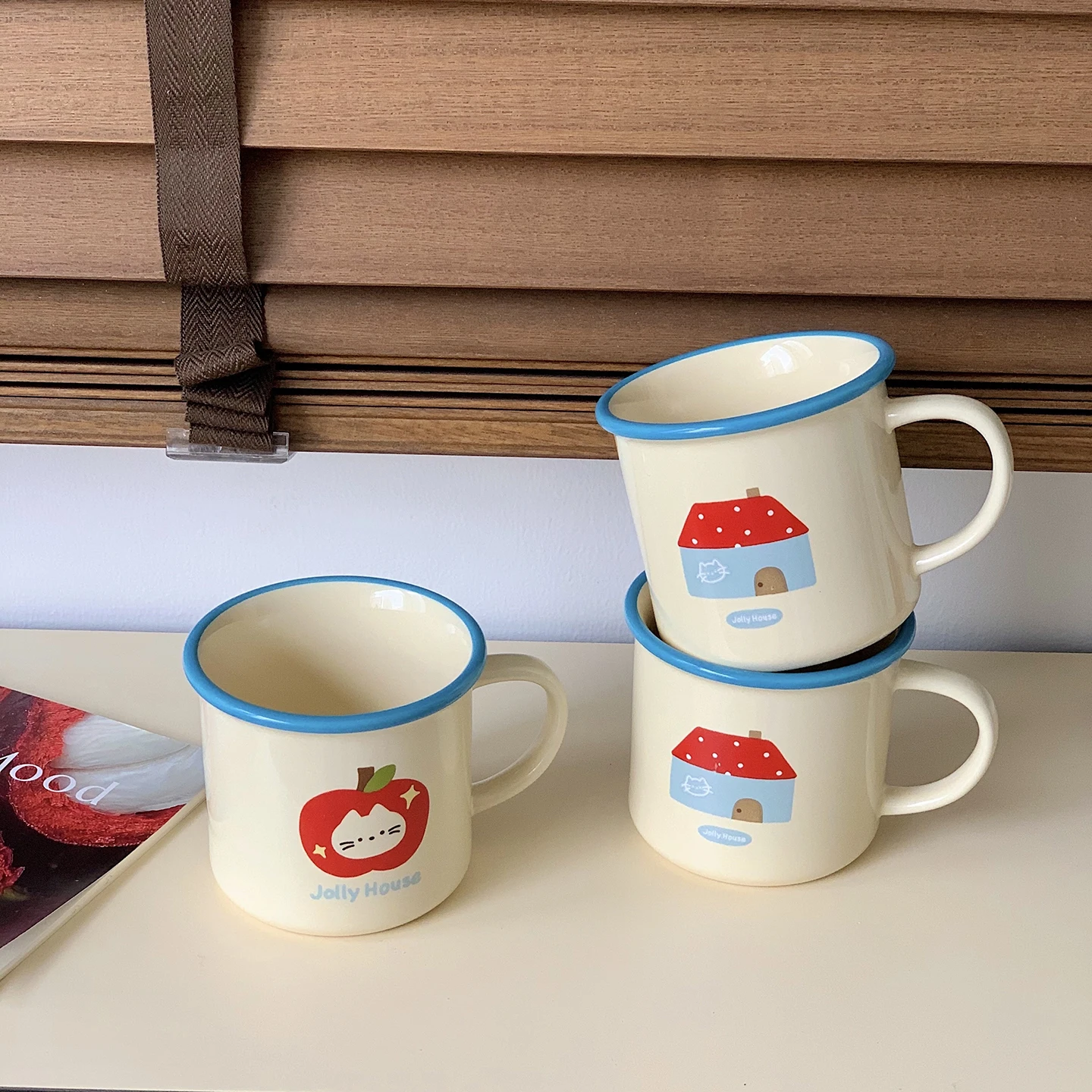 

Creative Cerc Coffee Brewing Mug High Aesthetic Value Breakfast Mug Women's Birthday Gift Box Set Single Ear Handle