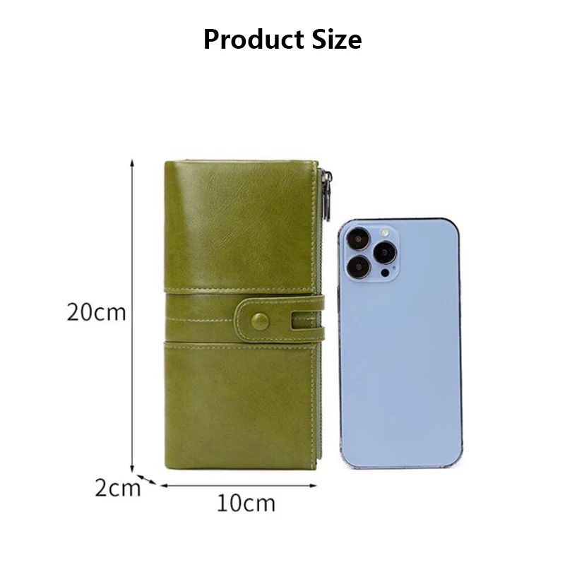 RFID Protection Women Wallet Dual Zipper Long Coin Purse for Travel Bithday Gifts