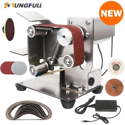 Belt Grinding Machine Sharpening Machine Bench Grinder Variable Speed Mini Belt Sander Metal Sander Electrical Polisher Machine