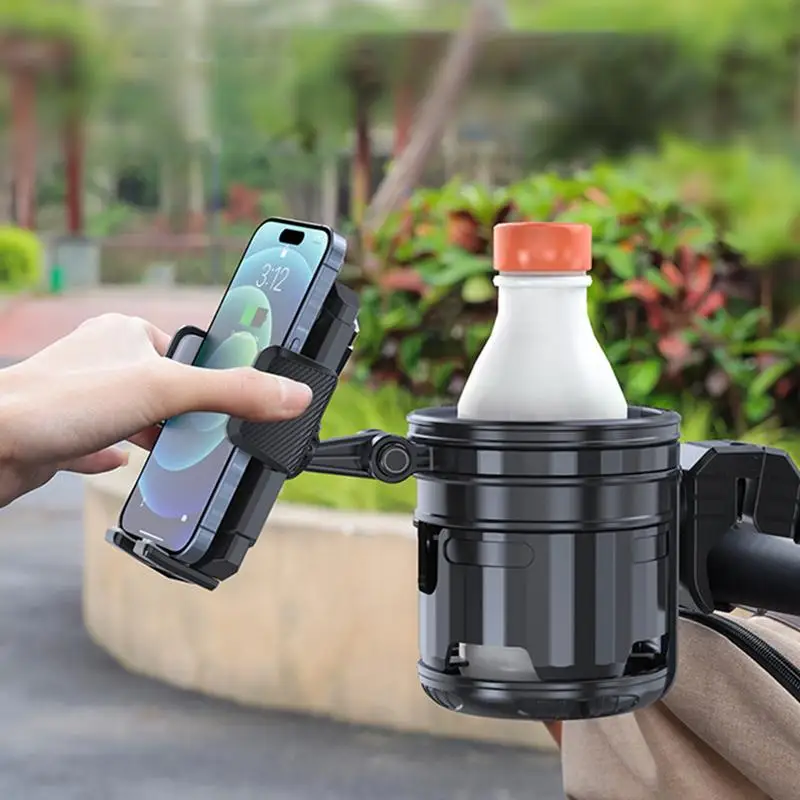 Adjustable baby Stroller Cup Holder 360Degree Rotatable Multipurpose Drink Holder User Friendly Drink Bottle Holder Space Saving