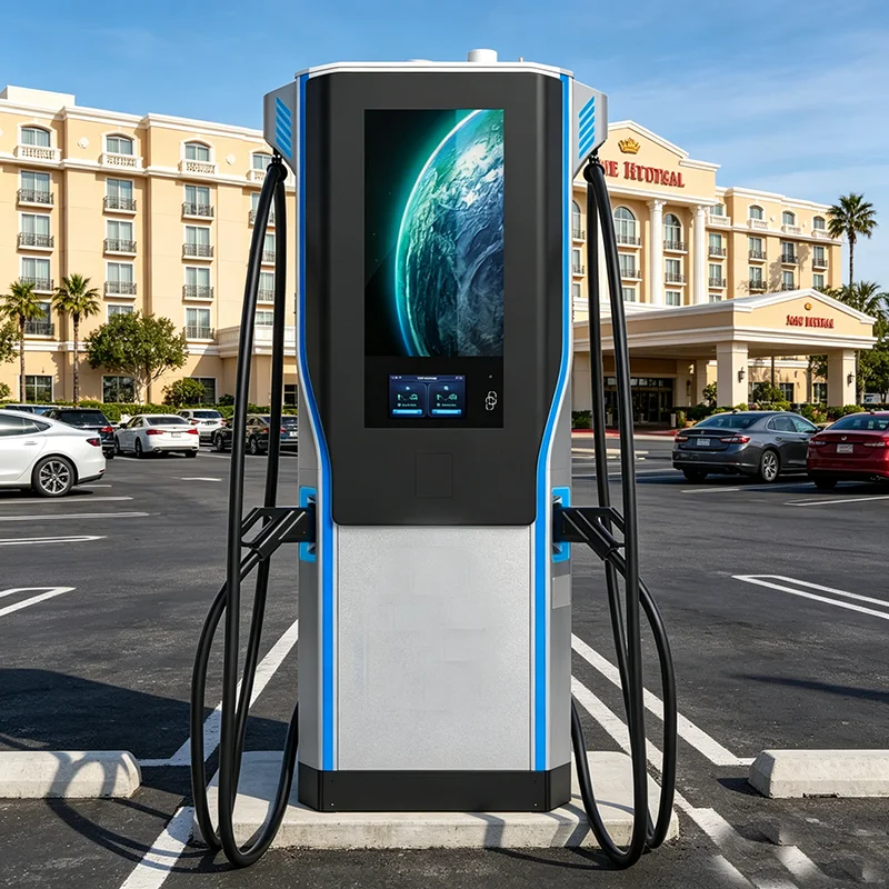 150kW CCS1 Level 3 EV Charging Station, NACS Adaptable DC Fast Charger for Convenience Stores