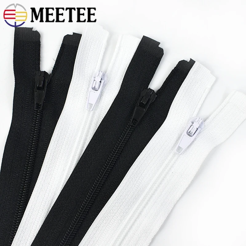 

5/10Pcs 3# 40-300mm Nylon Zipper Tapes for Sewing Black White Replacement Zippers By Meter Backpack Clothes Shoes Zip Repair Kit