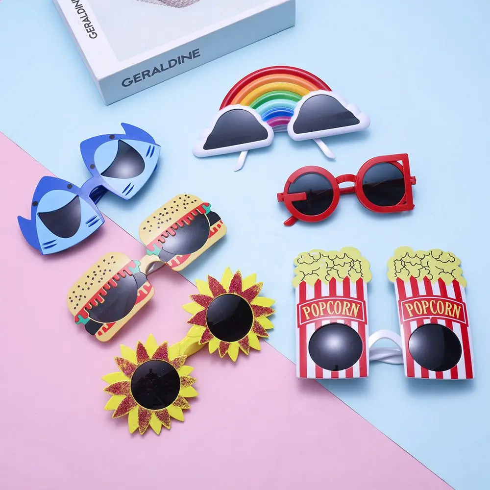 Sun Flower Holiday Celebration Shark Funny Sunglasses Party Birthday Glasses Selfie Props