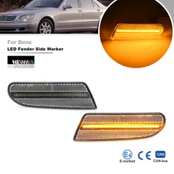 Replace OEM# 2208200121 Clear Lens Amber Led Front Side Marker Repeater Reflector Light For Benz W220 S-Class All Models 00-06