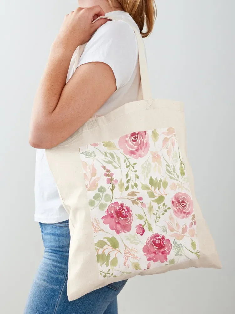 

Dainty whimsy watercolor florals Tote Bag cute tote bag Custom bag eco folding Lady