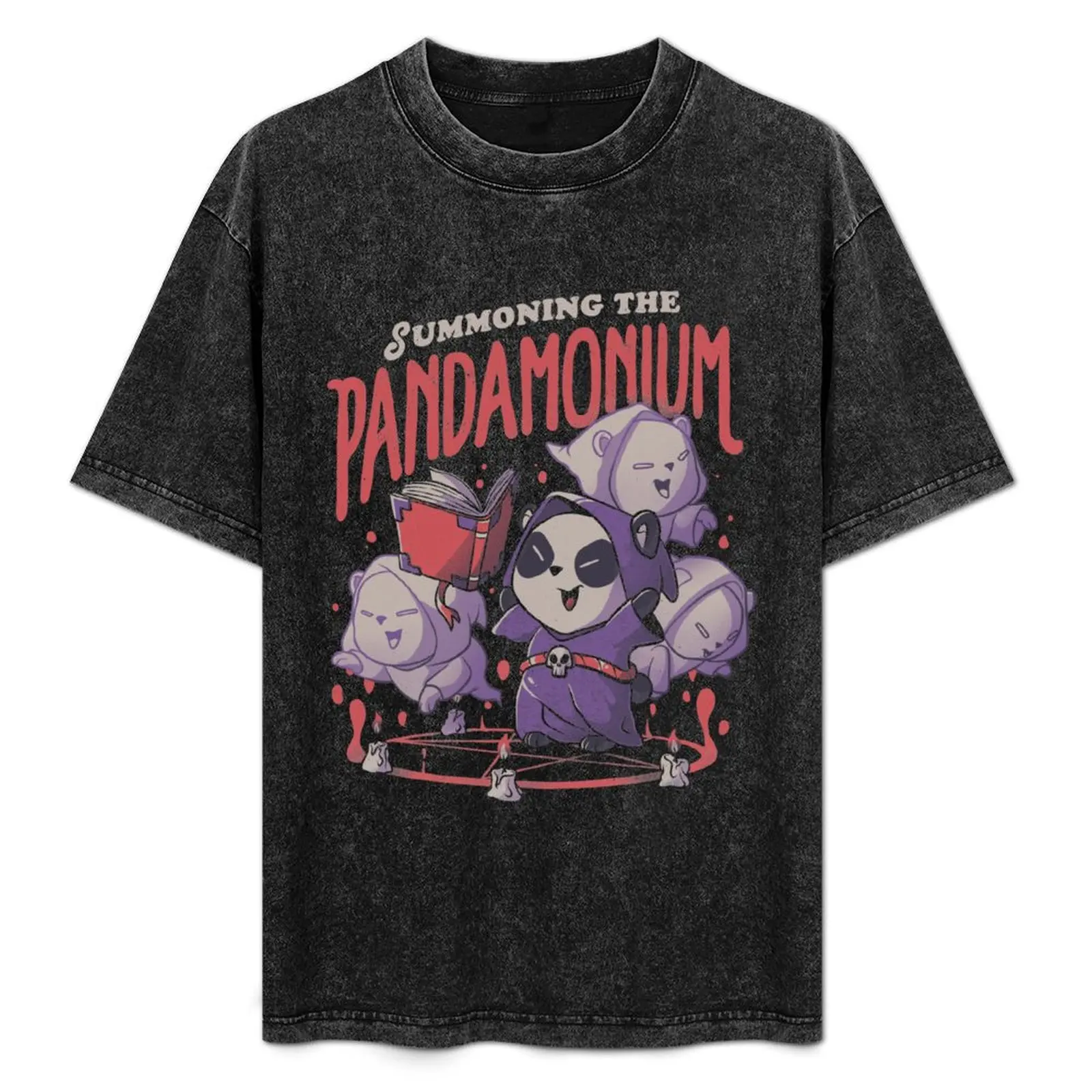 

Summoning the Pandamonium - Cute Funny Evil Creepy Panda Gift T-Shirt graphics Aesthetic clothing T-shirts for men cotton