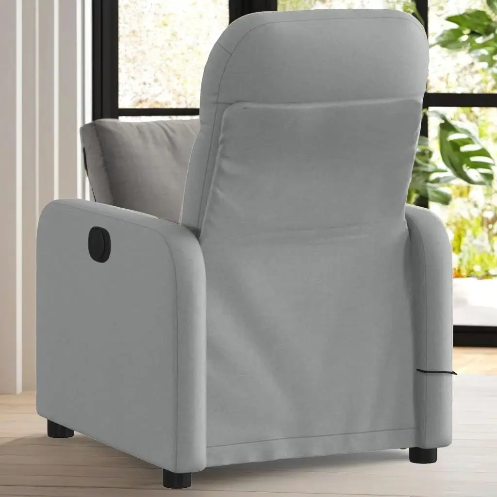 Cozy Light Gray Electric Massage Recliner Chair - Comfort & Relaxation for Home