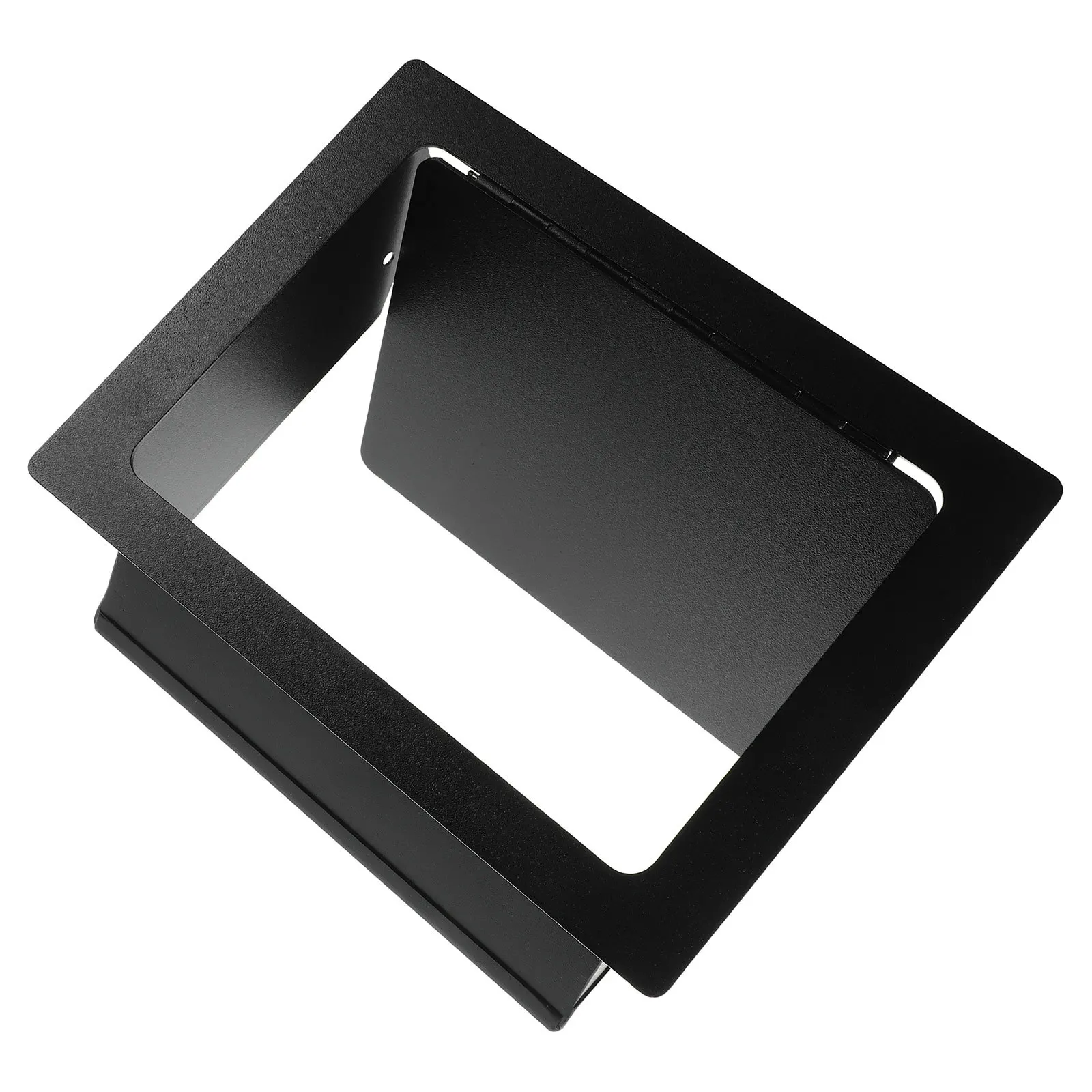 

Rectangular 23.5x17.3x3cm Recessed Countertop Cover Stainless Steel Built-in Trash Can Lid Side Opening Swing Flap for Kitchen