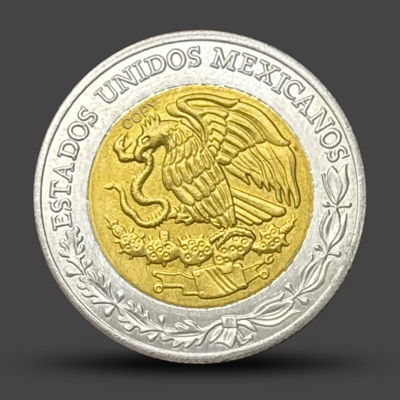 2022 Mexican New Cat Gold&Silver Bicolor Collection Commemorative Coin Peso Eagle Snake Series Souvenir Replica Home Decor Gift