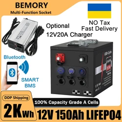 12V 5KW 100Ah 150Ah 200Ah LiFePO4 Battery Pack BMS Lithium Iron Phosphate Battery for RV Home Energy Storage UA No Tax