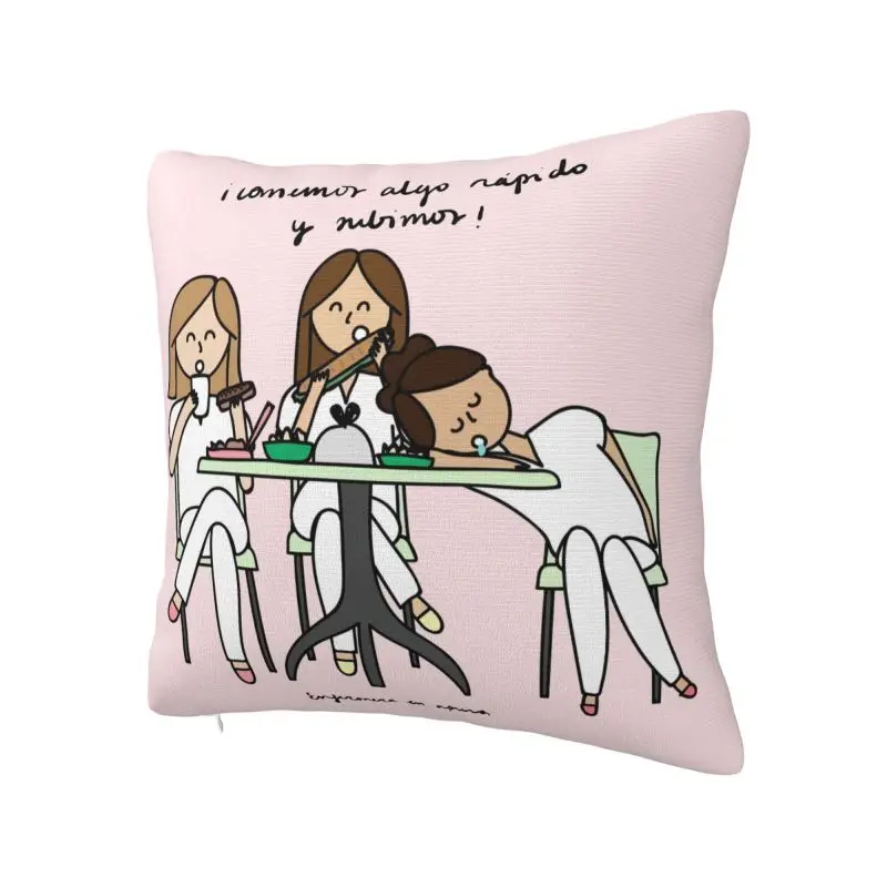 Enfermera En Apuros Doctor Nurse Cushion Cover 45x45 cm Polyester Soft Throw Pillow Case For Sofa Car Seat Home Decor Pillowcase
