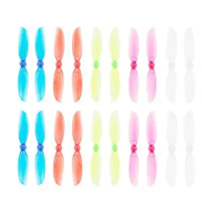 10 Pairs LDARC 75mm Propellers 2-blades for 8520, 0703, 0802, 1102-1103 Brushed Motor (1.0mm Shaft) (Variety Color) RC drone