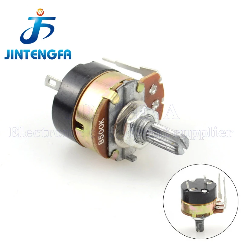 WH138-1 Length 20mm Adjustable Resistance Speed Regulator with Switch Potentiometer B5K B10K B20K B50K B100K B250K B500K Ohm