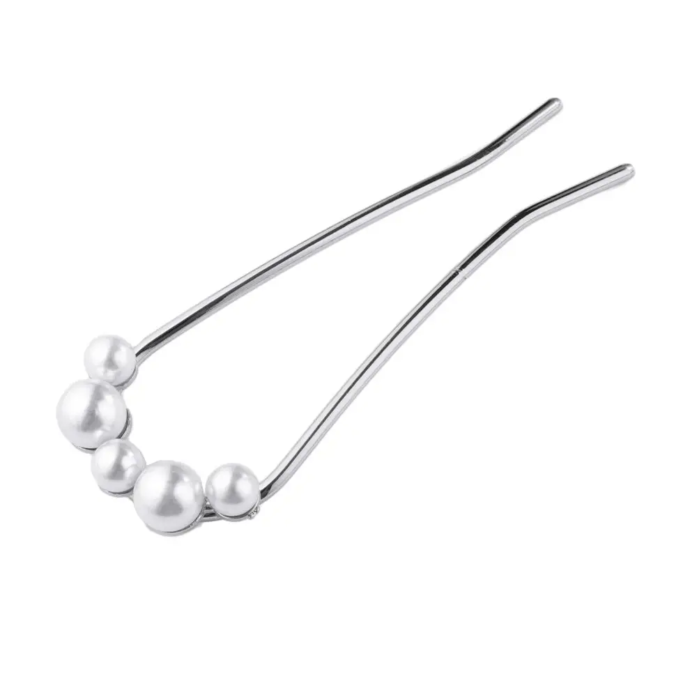 

Classic Elegant Ornaments U shaped Bridal Fashion Hairpin Pearl Hair Sticks Hair Fork Hair Accessories