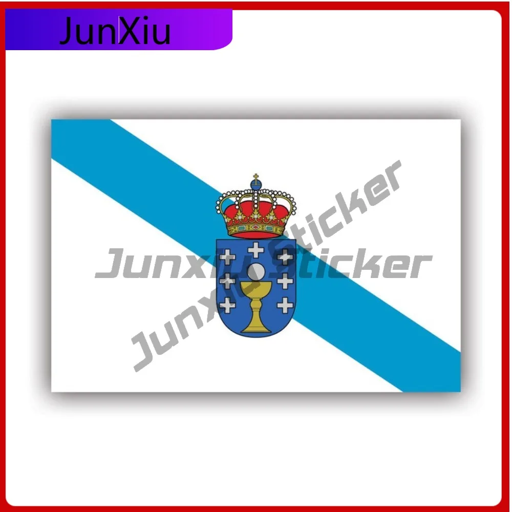

Galicia Flag Sticker Scratch Resistant Waterproof Sport For Truck Motorcycle Laptop No Residue Easy To Remove Decoration