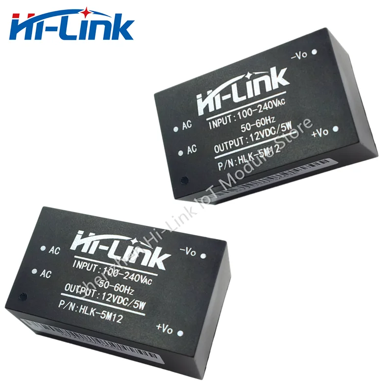 Hilink ACDC от 220 В до 12 В, модуль источника питания, регулируемый высокоэффективный понижающий преобразователь меньшего размера