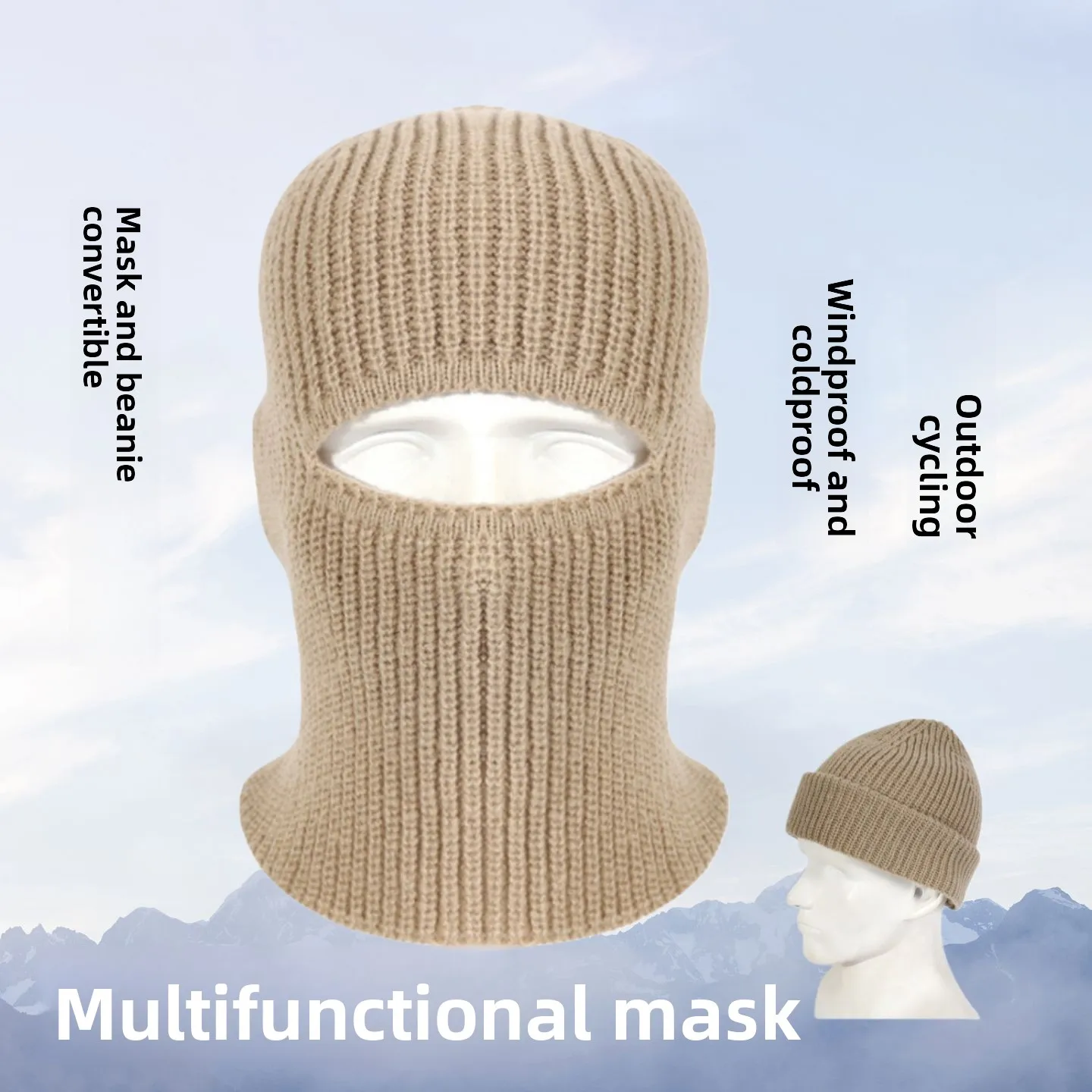 

Winter Cold-proof Multi-functional Mask Hat, Two-in-one Wool Hat, Men's and Women's Headgear, Upgraded Pullover Hat To Keep Warm