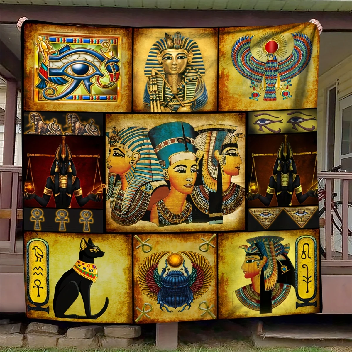 

Египетское яркое ретро креативное мягкое одеяло с вышивкой, фланелевое одеяло, теплое одеяло для сна для кровати, дивана, дивана