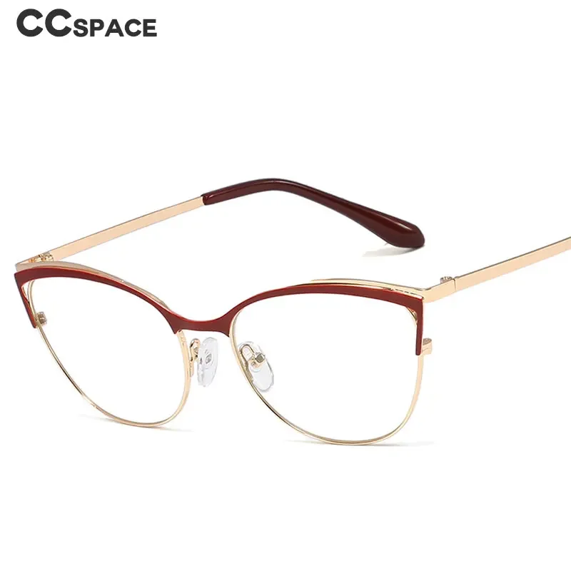 48157 Plastic Titanium Metal Glasses Frames Cat Eye Ultralight Men Women Optical Fashion Computer Glasses